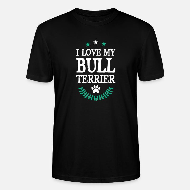 BULL TERRIER - Stanley/Stella Unisex Bio-T-Shirt CRAFTER - Schwarz
