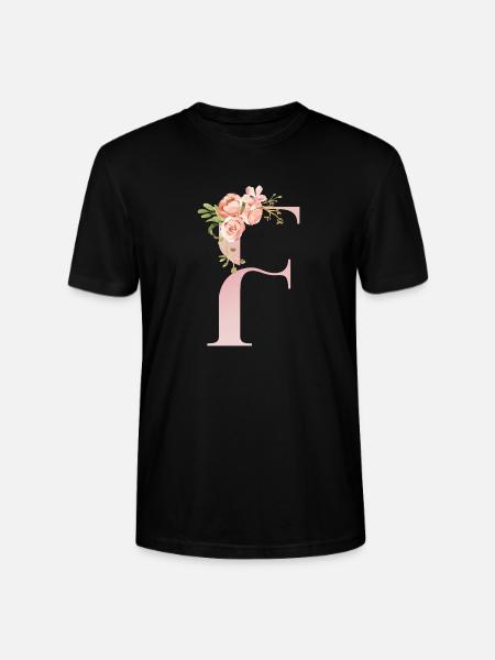 Romantic pastel floral F - Stanley/Stella CRAFTER Unisex Organic T-Shirt - black