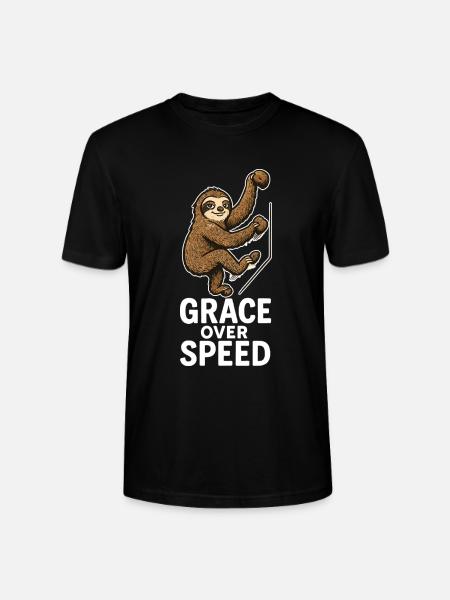 Bouldering Motivation – Grace Over Speed Gift - Stanley/Stella CRAFTER Unisex Organic T-Shirt - black