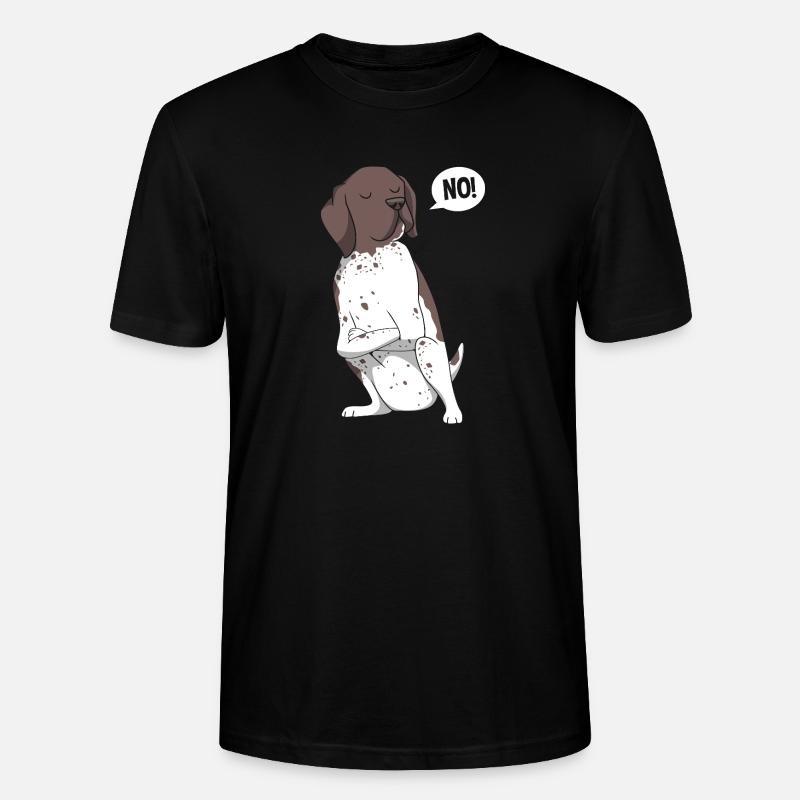German Pointer Hund Deutsch Kurzhaar - Stanley/Stella Unisex Bio-T-Shirt CRAFTER - Schwarz