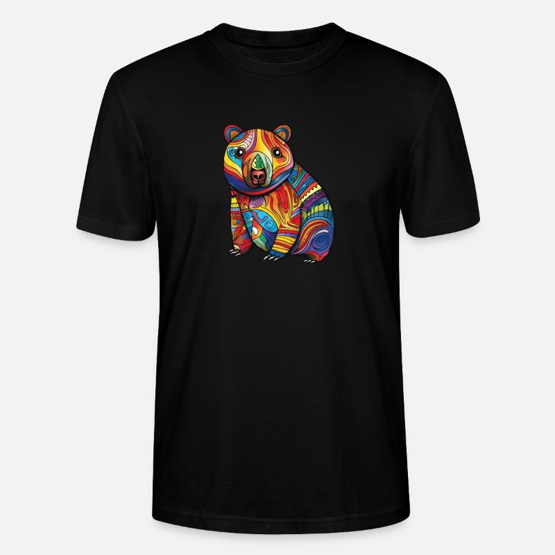 Australien - Wombat - Stanley/Stella Unisex Bio-T-Shirt CRAFTER - Schwarz