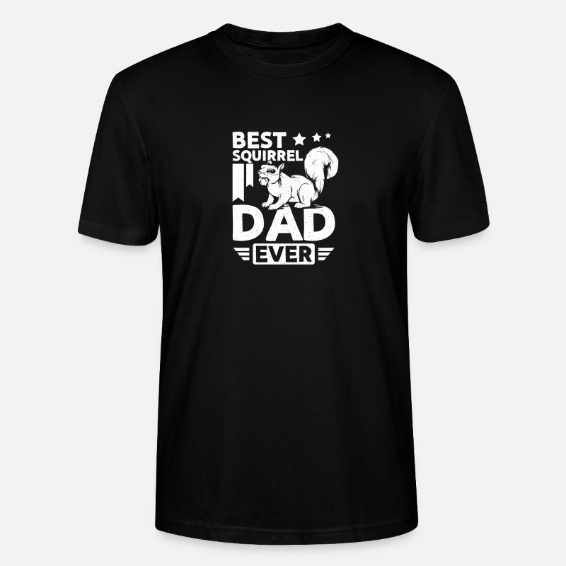 Best squirrel dad ever - Stanley/Stella Unisex Bio-T-Shirt CRAFTER - Schwarz