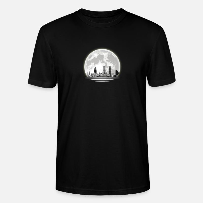 Ligne d’horizon de Barcelone - T-shirt bio CRAFTER Stanley Stella Unisexe - noir