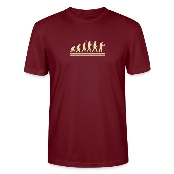 Development of the loan officer - Stanley/Stella CRAFTER Unisex Organic T-Shirt - burgundy - Front - Alina (178cm) & Michal (187cm)