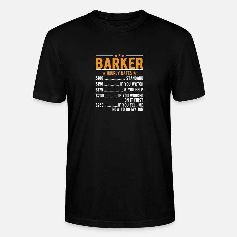 Barker salaire horaire - T-shirt bio CRAFTER Stanley Stella Unisexe - noir