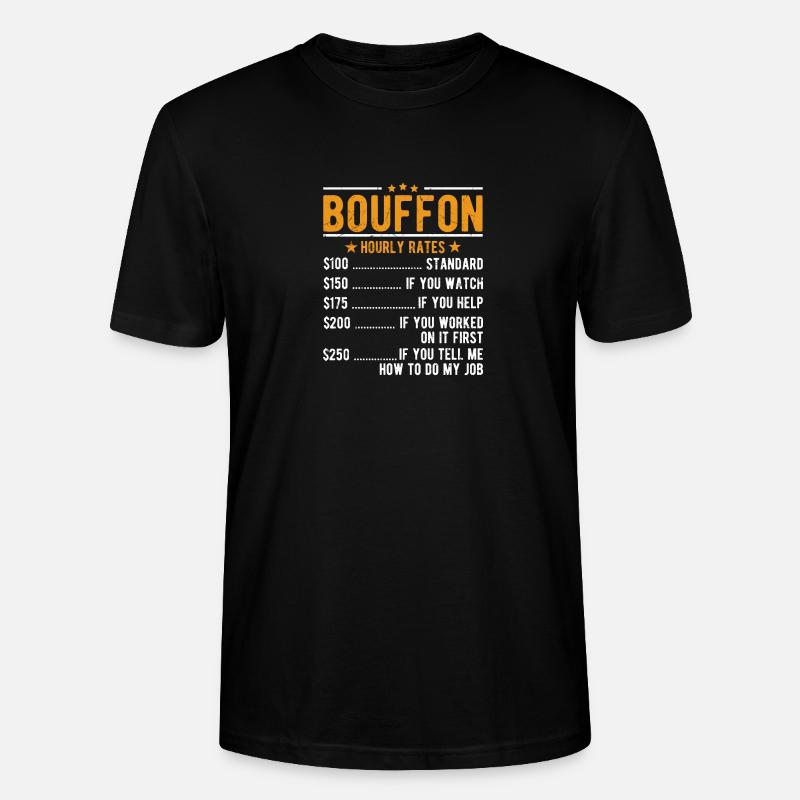 Bouffon Stundenlohn - Stanley/Stella Unisex Bio-T-Shirt CRAFTER - Schwarz