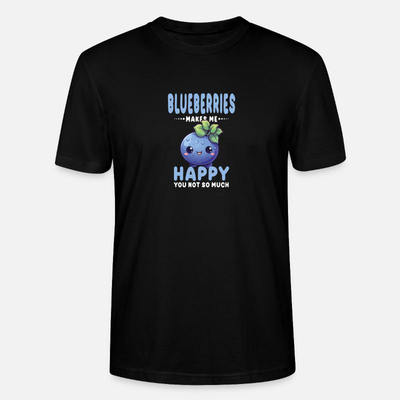 Blaubeere Kawaii - Stanley/Stella Unisex Bio-T-Shirt CRAFTER - Schwarz