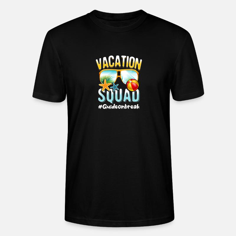 Guide Vacation Squad #Guideonbreak - Stanley/Stella CRAFTER Unisex Organic T-Shirt - black