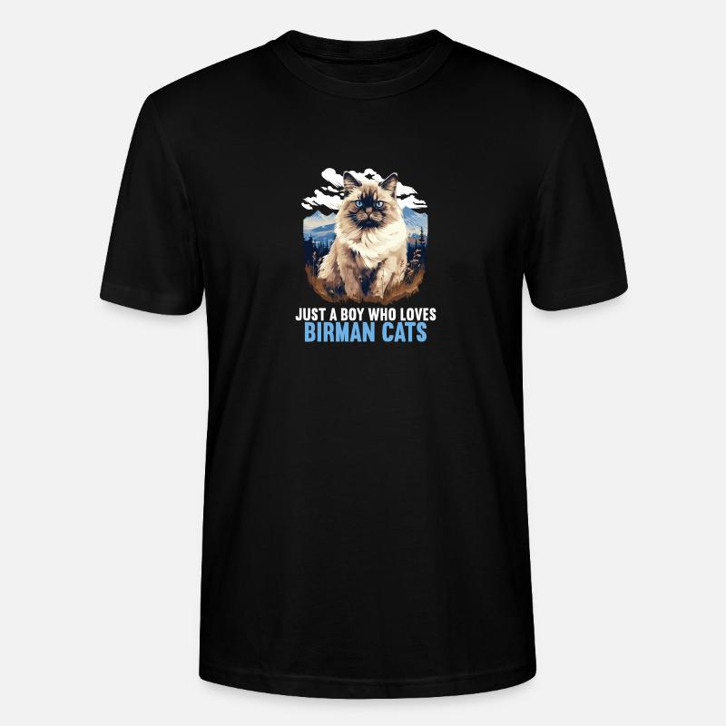 Birman Cat Birma Katze - Stanley/Stella Unisex Bio-T-Shirt CRAFTER - Schwarz