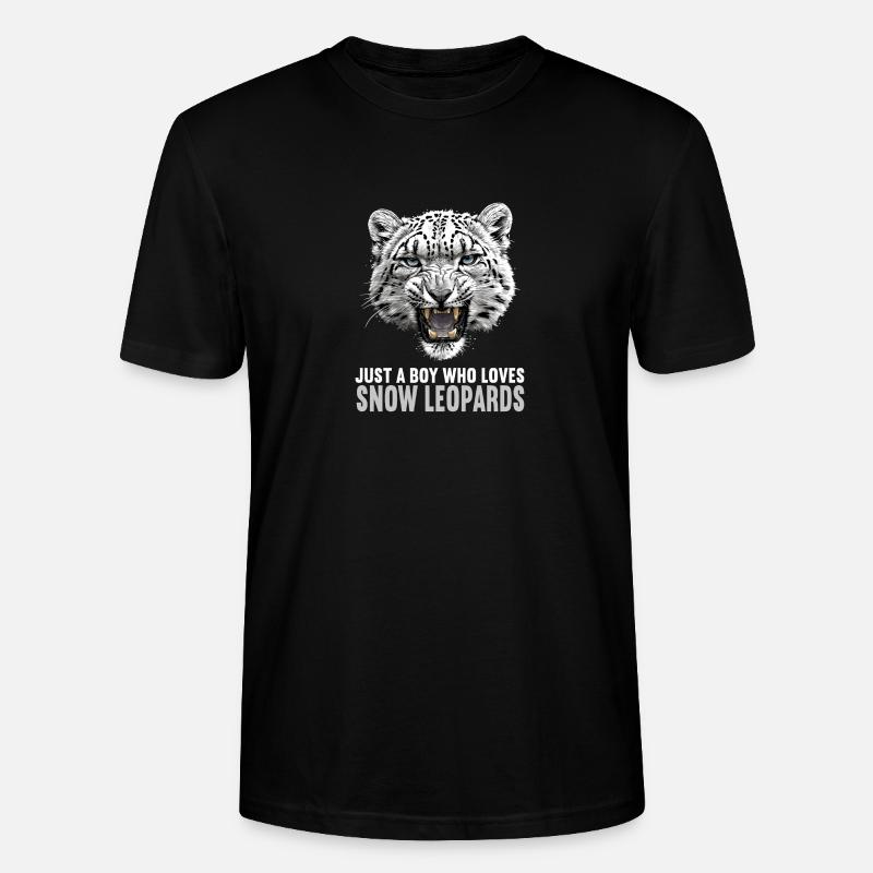 Léopard des neiges Schneeleoparden Schneeleopard - T-shirt bio CRAFTER Stanley Stella Unisexe - noir