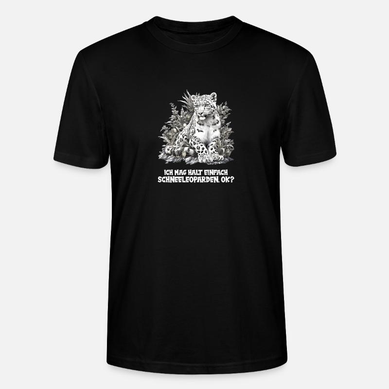 Léopard des neiges Schneeleoparden Schneeleopard - T-shirt bio CRAFTER Stanley Stella Unisexe - noir