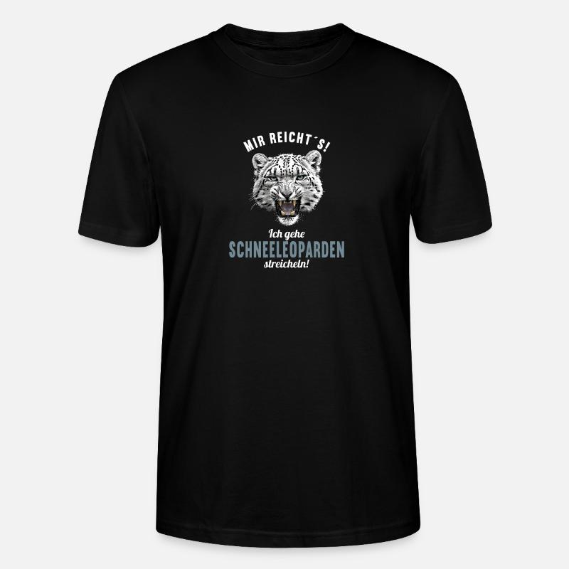 Léopard des neiges Schneeleoparden Schneeleopard - T-shirt bio CRAFTER Stanley Stella Unisexe - noir