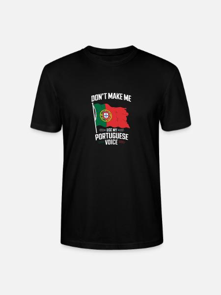 Portuguese Voice - Stanley/Stella CRAFTER Unisex Organic T-Shirt - black