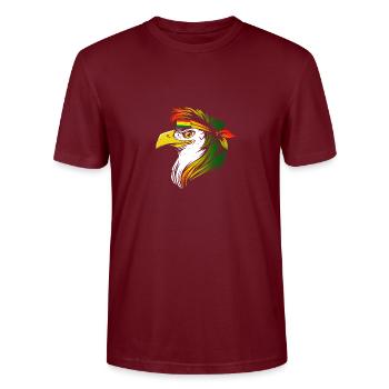 Bolivia - Stanley/Stella CRAFTER Unisex Organic T-Shirt - burgundy - Front - Alina (178cm) & Michal (187cm)