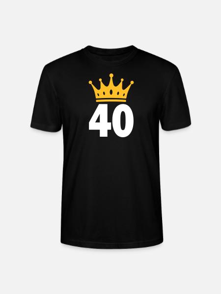 40 Korona 40 urodziny 40 lat - Ekologiczna koszulka typu unisex Stanley/Stella CRAFTER - czarny