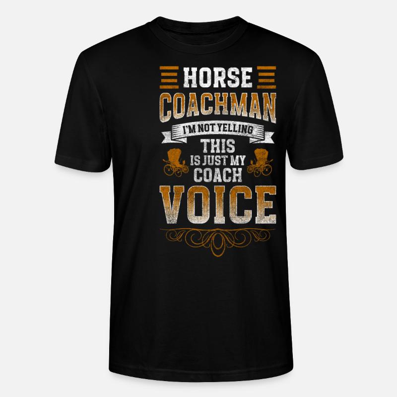Pferdekutsche Pferd Gast Kutschieren - Stanley/Stella Unisex Bio-T-Shirt CRAFTER - Schwarz
