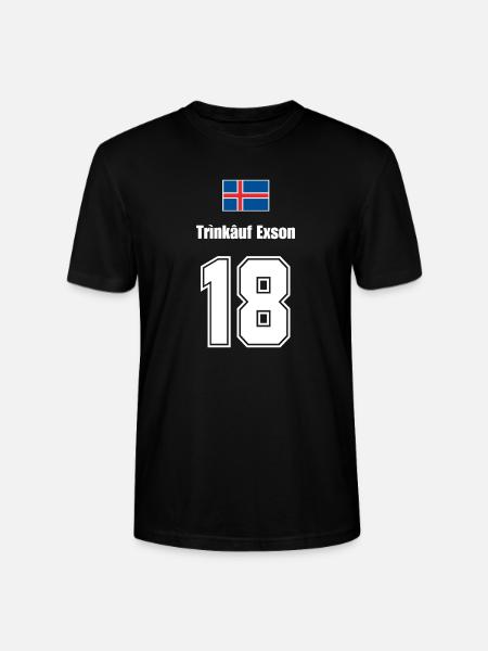 Island Trikot Nr.18 - Stanley/Stella Unisex Bio-T-Shirt CRAFTER - Schwarz