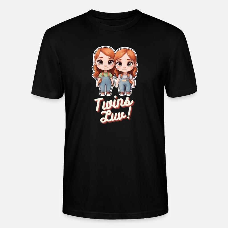 Twins Luv' illustration - T-shirt bio CRAFTER Stanley Stella Unisexe - noir