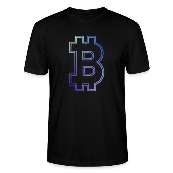Bitcoin bitcoin BITCOIN Bitcoins bitcoins - Stanley/Stella Unisex Bio-T-Shirt CRAFTER - Schwarz - Vorne - Alina (178cm) & Michal (187cm)