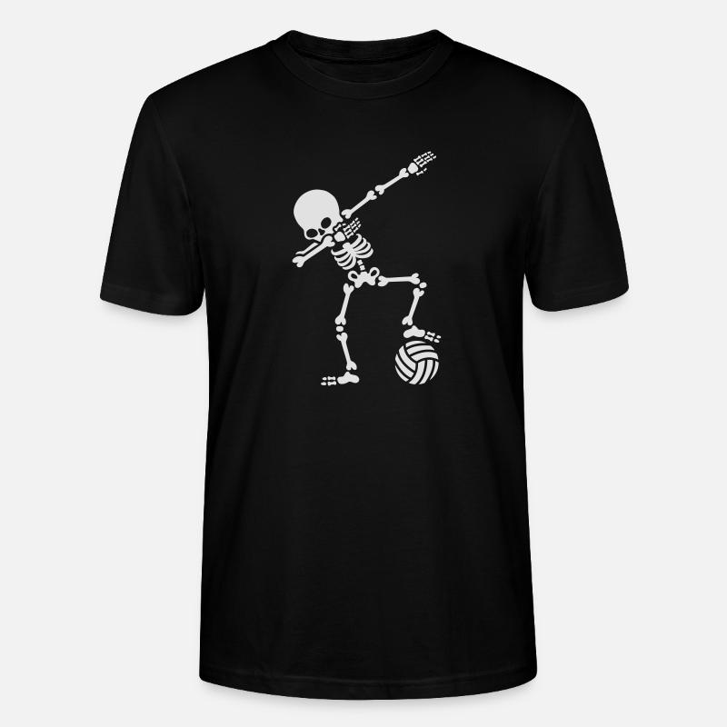 Dab dabbing skeleton (beach) volleyball - T-shirt bio CRAFTER Stanley Stella Unisexe - noir