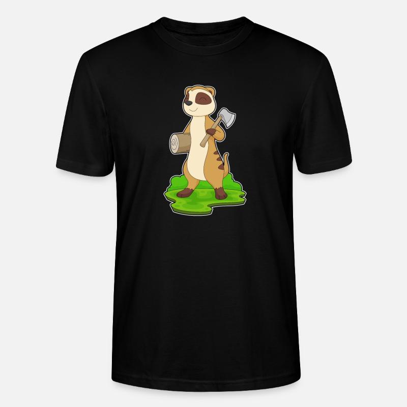 Hache de bûcheron suricate - T-shirt bio CRAFTER Stanley Stella Unisexe - noir