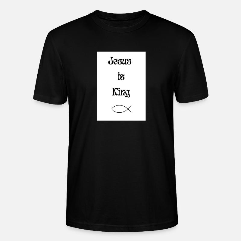Jesus is King - Stanley/Stella Unisex Bio-T-Shirt CRAFTER - Schwarz