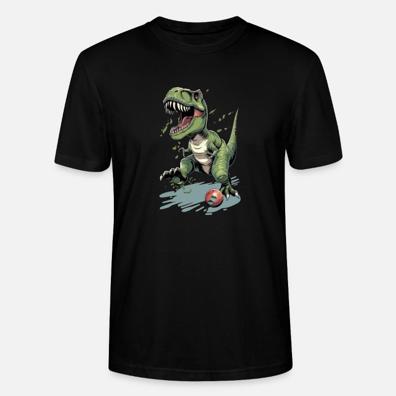 Dino Bowling Trex Dinosaure - T-shirt bio CRAFTER Stanley Stella Unisexe - noir