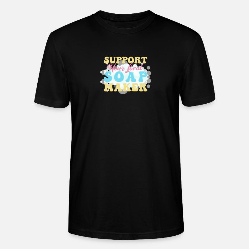 Soap Making Handmade soap - Stanley/Stella CRAFTER Unisex Organic T-Shirt - black
