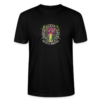 Fou Odin Viking licorne arc Death Metal - T-shirt bio CRAFTER Stanley Stella Unisexe - noir - Devant - Alina (178cm) & Michal (187cm)