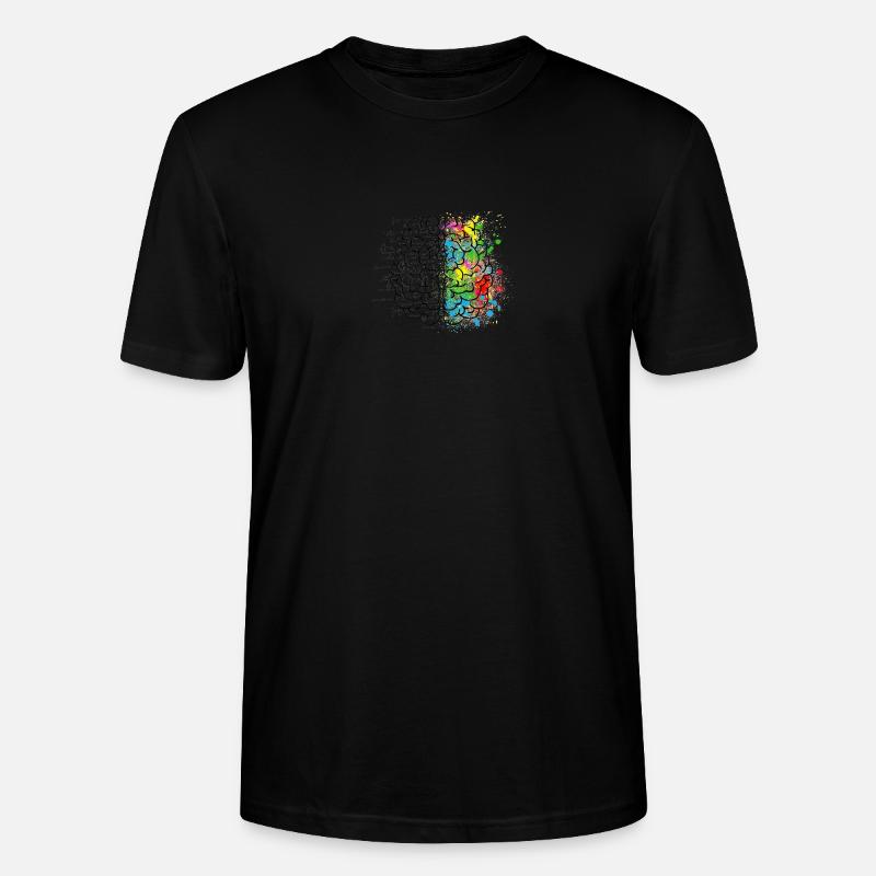 Kreative oder logich im Gehirn - Stanley/Stella Unisex Bio-T-Shirt CRAFTER - Schwarz
