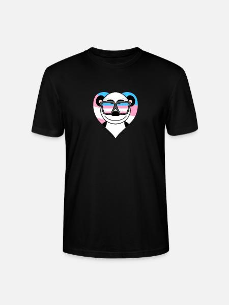 Transgender Transsexual Panda Gift - Stanley/Stella CRAFTER Unisex Organic T-Shirt - black