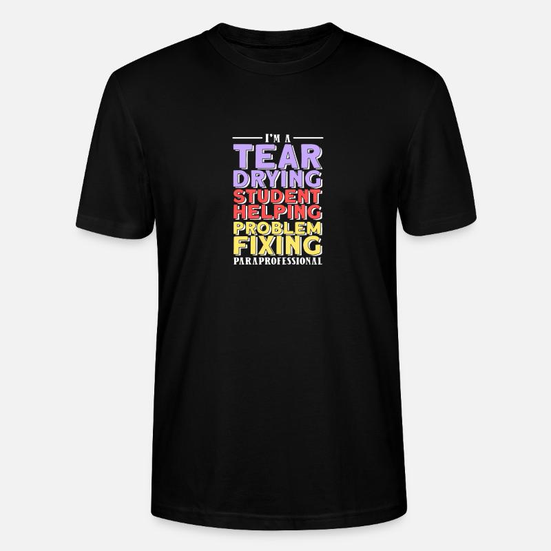 Paraprofessionnel - T-shirt bio CRAFTER Stanley Stella Unisexe - noir
