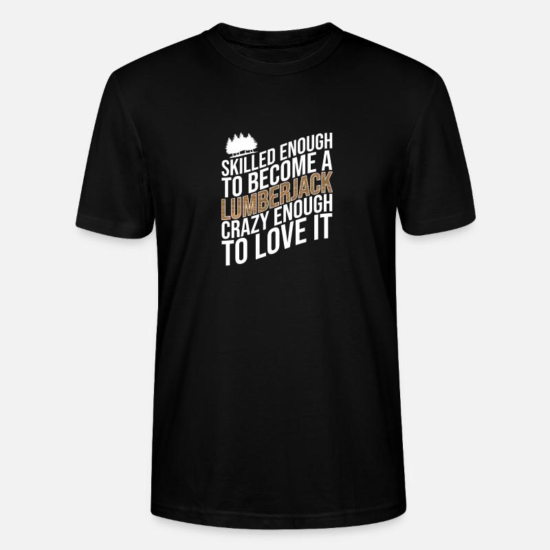 Bûcheron Bûcheron Tronçonneuse - T-shirt bio CRAFTER Stanley Stella Unisexe - noir