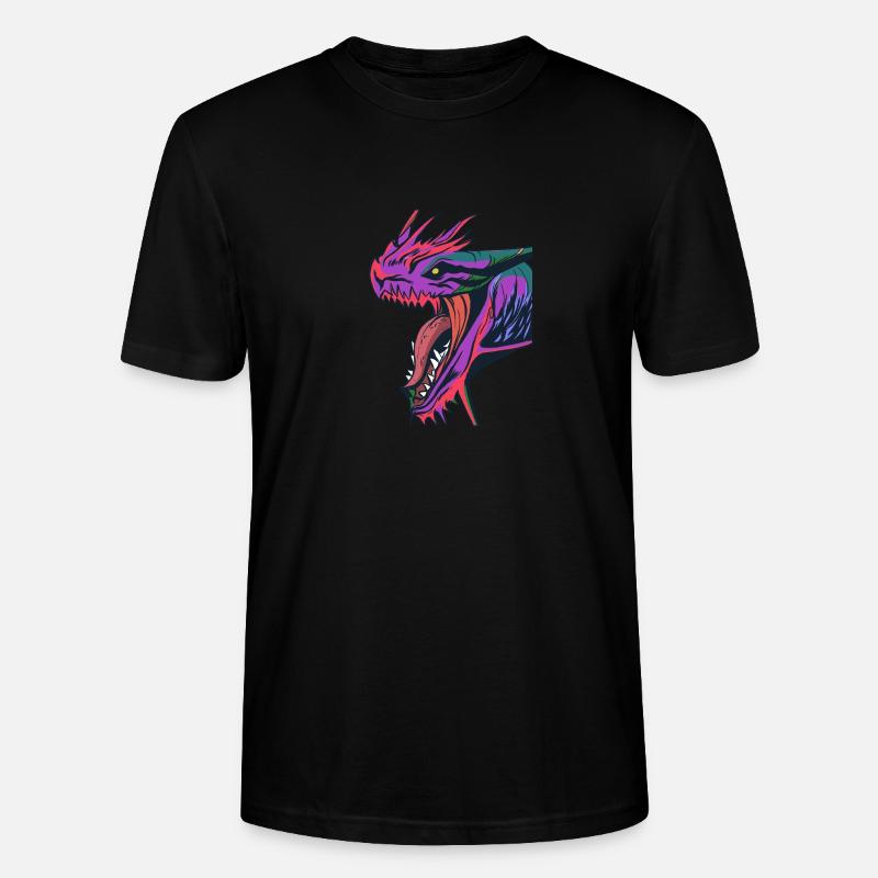 Drache - Stanley/Stella Unisex Bio-T-Shirt CRAFTER - Schwarz