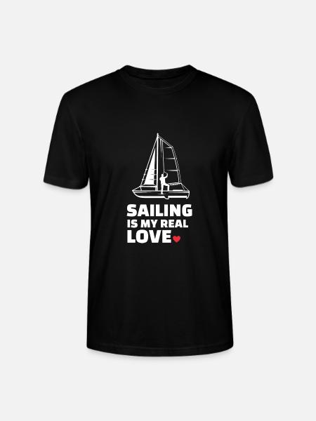I love sailing - Stanley/Stella CRAFTER Unisex Organic T-Shirt - black