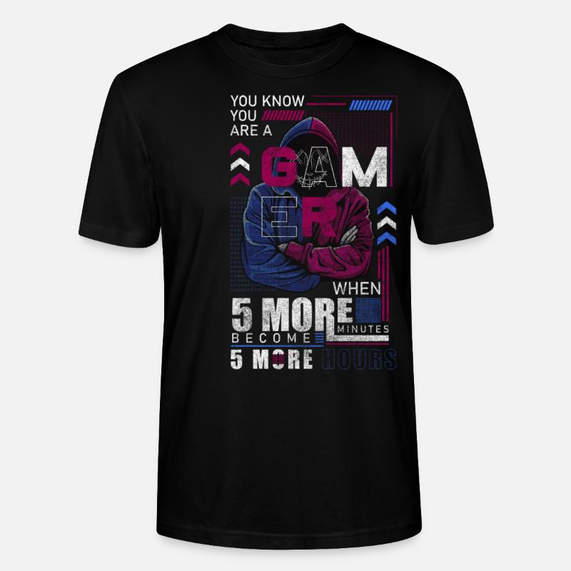 Manette de jeu Gaming Nerd - T-shirt bio CRAFTER Stanley Stella Unisexe - noir