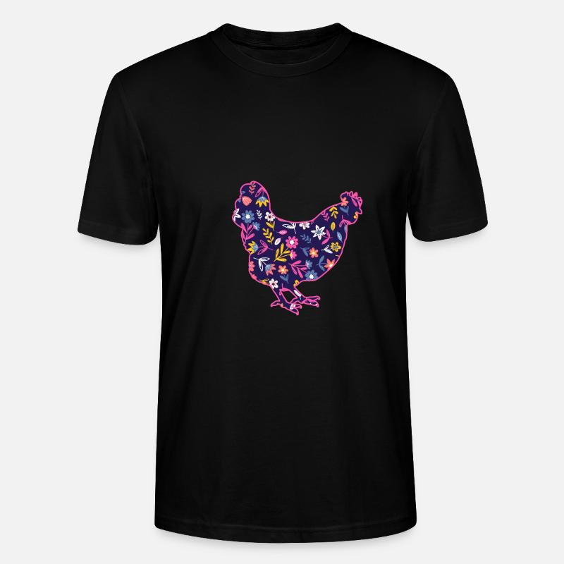 Hühner Henne - Stanley/Stella Unisex Bio-T-Shirt CRAFTER - Schwarz