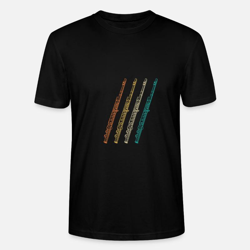 Flötist Evolution Querflöte - Stanley/Stella Unisex Bio-T-Shirt CRAFTER - Schwarz
