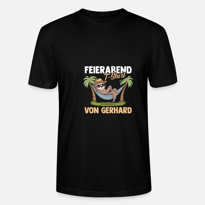 Faultier Gerhard - Stanley/Stella Unisex Bio-T-Shirt CRAFTER - Schwarz