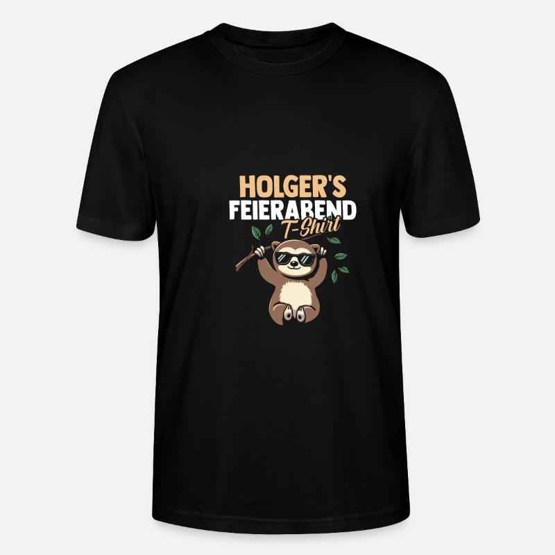 Sloth Holger - Stanley/Stella CRAFTER Unisex Organic T-Shirt - black