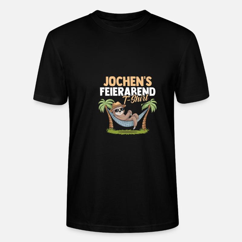 Sloth Jochen - Stanley/Stella CRAFTER Unisex Organic T-Shirt - black
