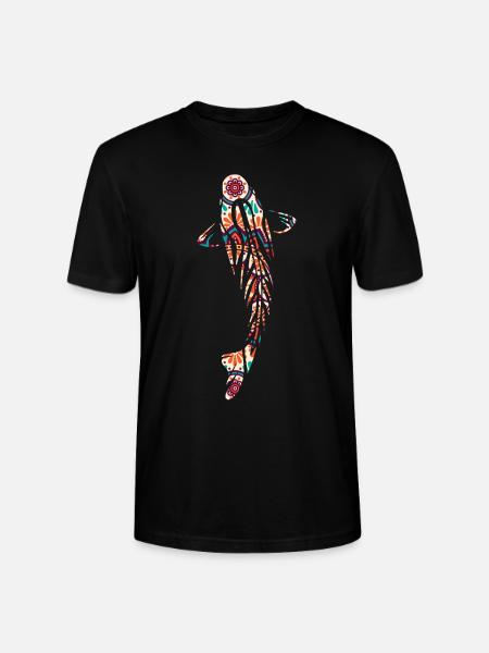 Koi Karpfen Mosaik Mandala - Stanley/Stella Unisex Bio-T-Shirt CRAFTER - Schwarz