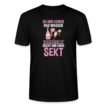 Da mir keiner das Wasser reichen kann reicht mir e - Stanley/Stella Unisex Bio-T-Shirt CRAFTER - Schwarz - Vorne - Alina (178cm) & Michal (187cm)