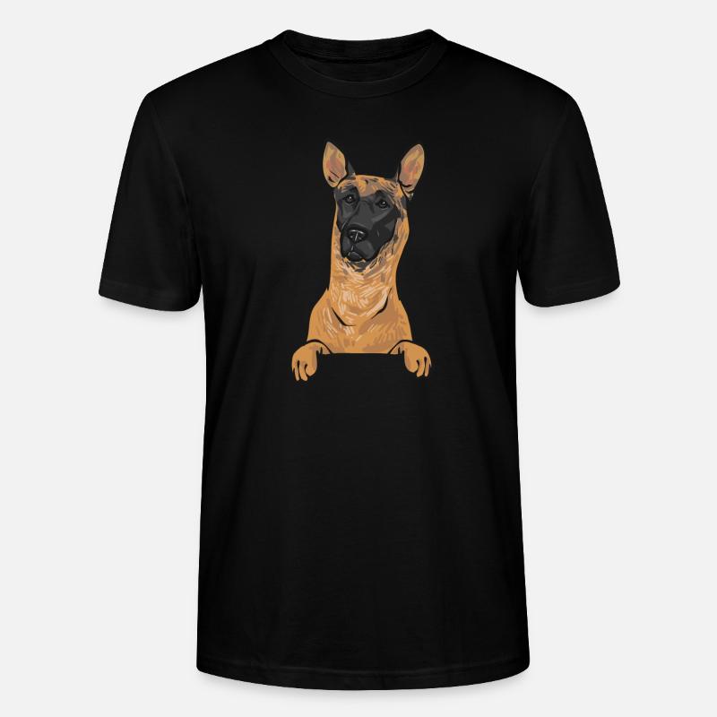 Malinois Belgian Shepherd Mechelaar Dog - Stanley/Stella CRAFTER Unisex Organic T-Shirt - black