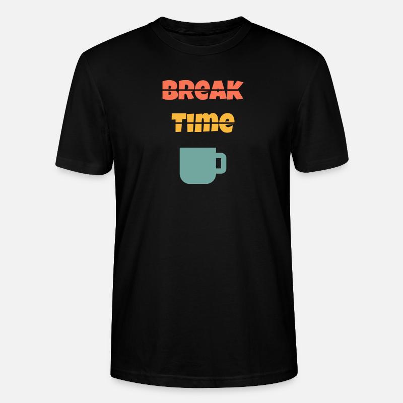 Break time / Pause - T-shirt bio CRAFTER Stanley Stella Unisexe - noir