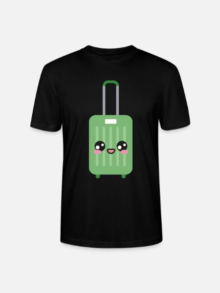 Luggage Suitcase Kawaii - Stanley/Stella CRAFTER Unisex Organic T-Shirt - black
