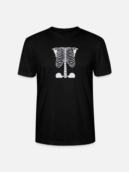 Halloween Skeleton Graphic Funny - Stanley/Stella CRAFTER Unisex Organic T-Shirt - black