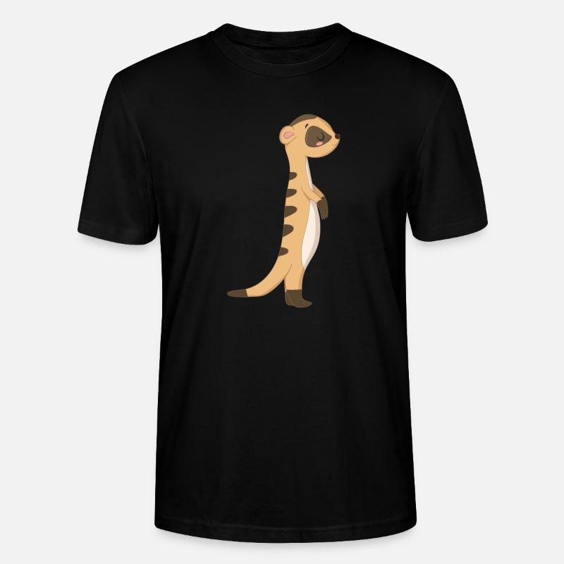 Suricate Manguste - T-shirt bio CRAFTER Stanley Stella Unisexe - noir