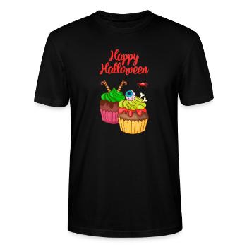 Gâteau au muffin Halloween - T-shirt bio CRAFTER Stanley Stella Unisexe - noir - Devant - Alina (178cm) & Michal (187cm)