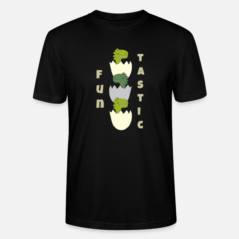 dino fun tastic - Stanley/Stella Unisex Bio-T-Shirt CRAFTER - Schwarz